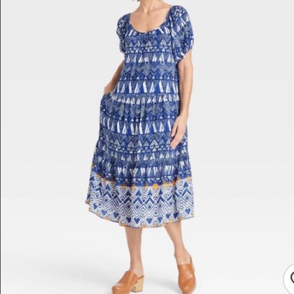 11. Puff Short Sleeve Tiered A-Line Dress - Knox Rose